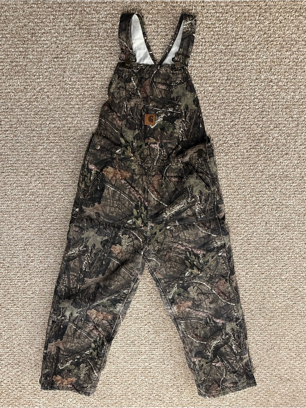 Carhartt Kids Mossy Oak Realtree-Style Line Camo Overalls